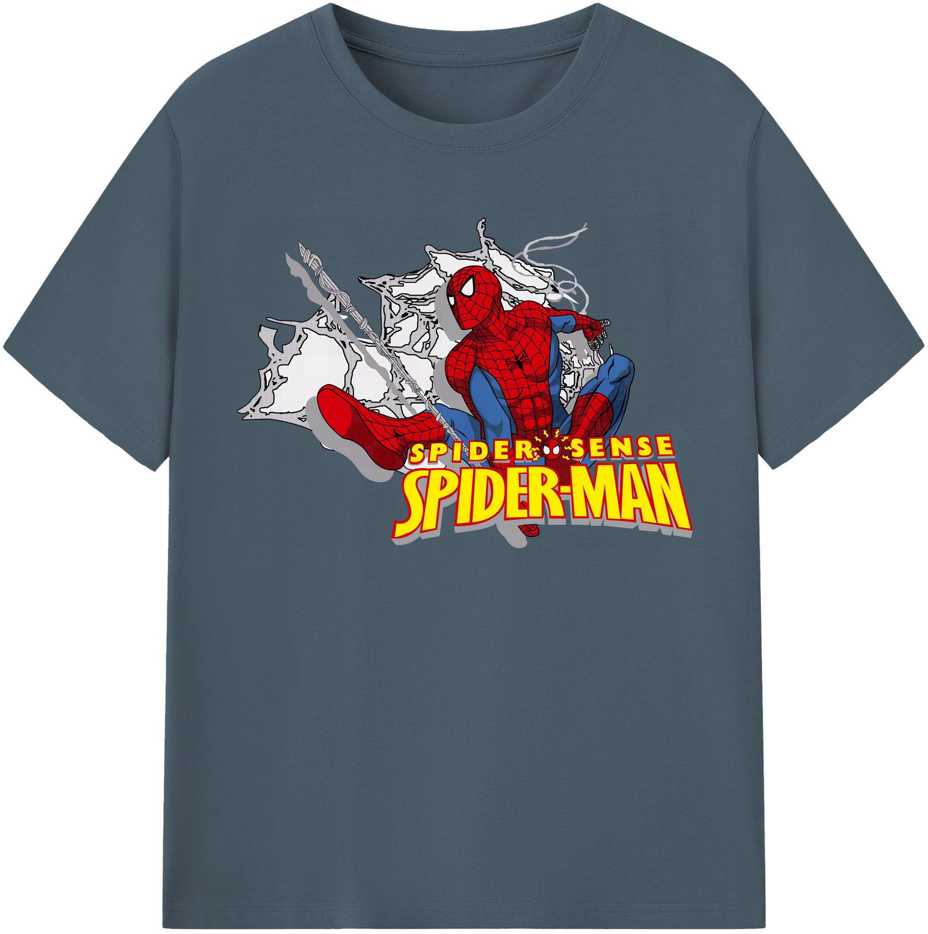 （画像用） Spider Man スパイダーマン 綿100％半袖Tシャツ（フロントプリント）